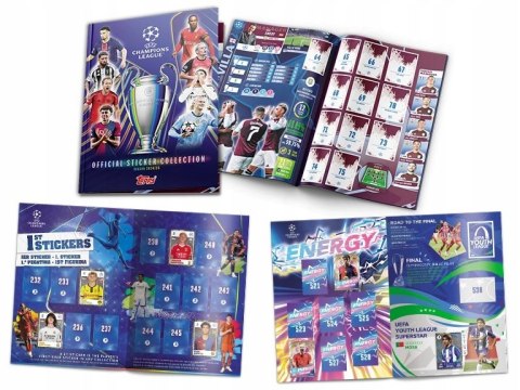 ALBUM NA NAKLEJKI UEFA CHAMPIONS LEAGUE 2025 TOPPS STARTER ZESTAW STARTOWY