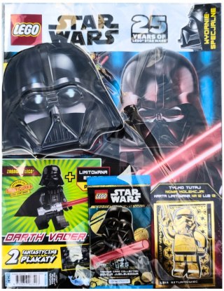 LEGO STAR WARS 25 JUBILEUSZ PLAKATY + FIGURKA + puszka DARTH VADER + KARTY