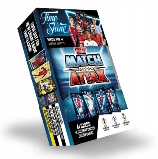 MEGA PUSZKA MATCH ATTAX 2025 KARTY PIŁKARSKIE TOPPS 44 KARTY +4 LIMITED