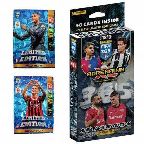UPGRADE FIFA 365 2025 PANINI NEW YEARS REVOLUTION 48 KARTY + LIMITED MBAPPE
