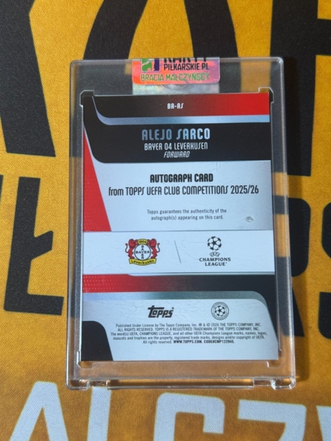 Alejo Sarco Auto RC - Topps UCC Flagship 2025-26