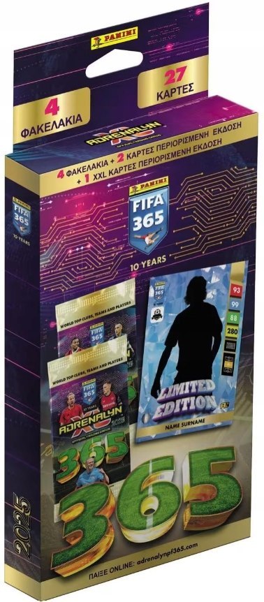 BLISTER XXL PANINI FIFA 365 2025 SASZETKI DUŻA KARTA LIMITOWANA XXL