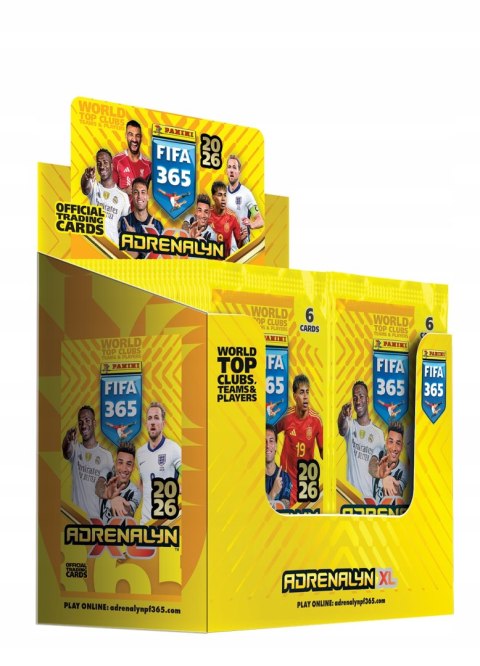BOX Saszetki 50 sztuk FIFA 365 2026 Panini 300 Kart Karty Piłkarskie
