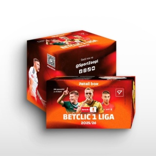 Box Saszetki 24 szt BetClic 1 Liga 2025/26 Karty Piłkarskie