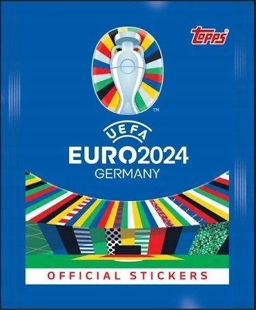 EURO 2024 TOPPS SASZETKA z naklejkami 6 NAKLEJEK UEFA