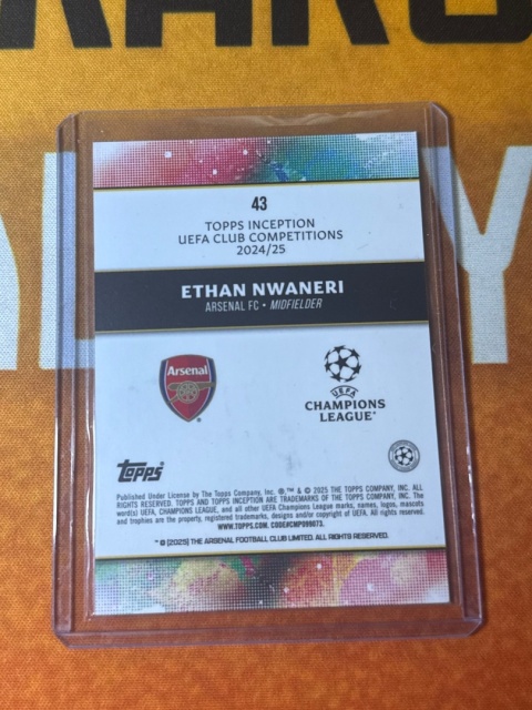 Ethan Nwaneri /199 Arsenal - Topps Inception 2024-25