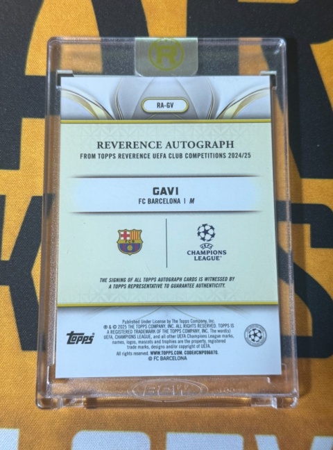 Gavi  Auto /75 Fc Barcelona - 2024-25 Topps Reverence UEFA 