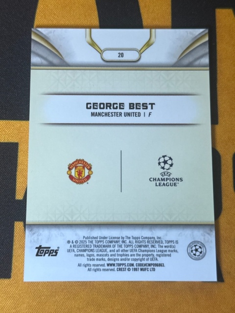 George Best Manchester United - Topps Reverence UEFA 2024-25