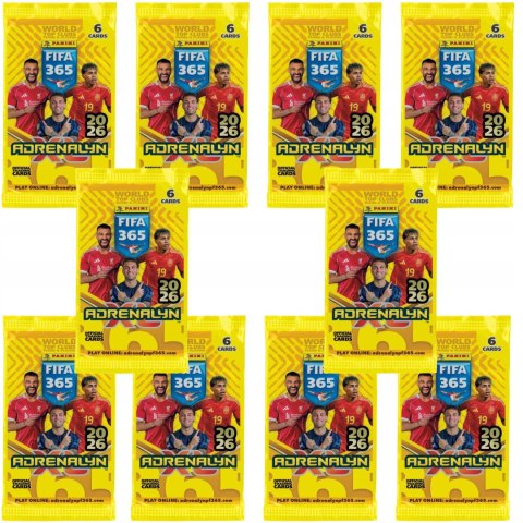 Karty Piłkarskie FIFA 2026 Panini 10 Saszetek Zestaw 60 Kart do Albumu