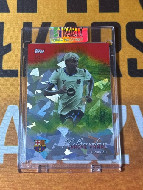Lamine Yamal 2/5 Cracked Ice - Topps Team Set FC Barcelona 2024-25