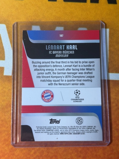 Lennart Karl RC Black & White Foil /75 - Topps Flagship UEFA 2025-26
