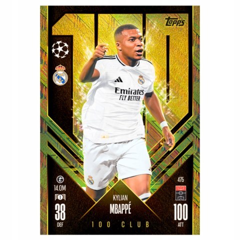 MBAPPE CLUB 100 Match Attax 2024/25 Real Madryt Karty Piłkarskie Topps
