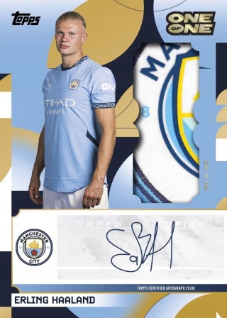 Manchester CITY Team Set 2024/25 Topps Karty Piłkarskie Autograf lub Relic