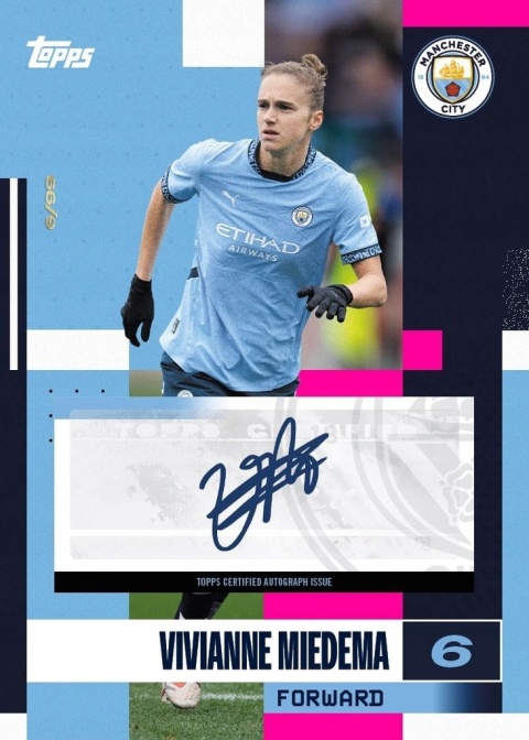 Manchester CITY Team Set 2024/25 Topps Karty Piłkarskie Autograf lub Relic
