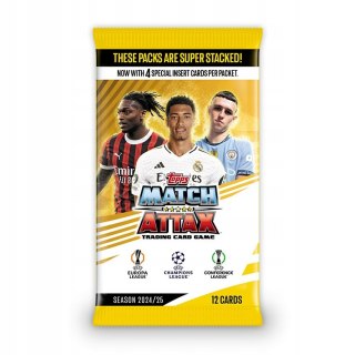 Match Attax 2025 Karty Piłkarskie Topps Saszetka z kartami - 12 kart