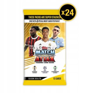 Match Attax 2025 Topps HERO Pack Box 24 Saszetki 288 Kart Piłkarskich