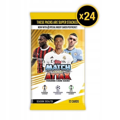 Match Attax 2025 Topps HERO Pack Box 24 Saszetki 288 Kart Piłkarskich