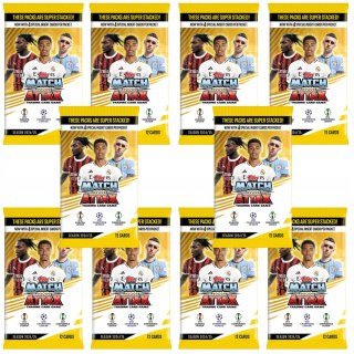 Match Attax 2025 Topps UEFA Zestaw 10 saszetek 120 Kart Piłkarskich