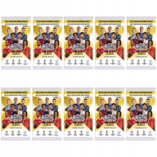 Match Attax Extra 2025 Topps UEFA Zestaw 10 saszetek 120 Kart Piłkarskich