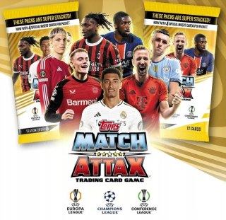 Match Attax Extra 2025 Topps UEFA Zestaw 10 saszetek 120 Kart Piłkarskich