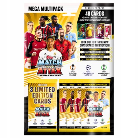 Mega Multipack Match Attax 2025 Topps Saszetki do Albumu Karty Piłkarskie
