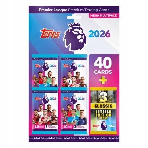 Mega Multipack Premier League 2026 Topps Karty Piłkarskie