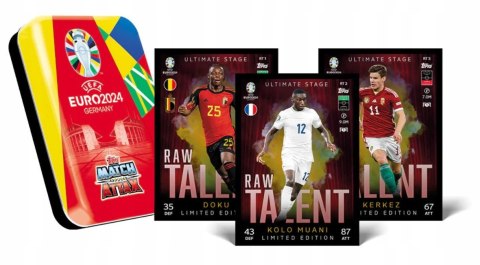 PUSZKA MINI EURO 2024 KARTY PIŁKARSKIE TOPPS MATCH ATTAX 28 KART +3 LIMITED