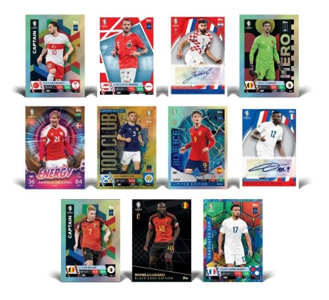 PUSZKA MINI EURO 2024 KARTY PIŁKARSKIE TOPPS MATCH ATTAX 28 KART +3 LIMITED