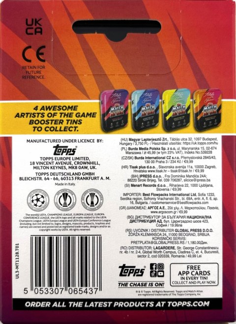 PUSZKA MINI MATCH ATTAX 2023/24 CHAMPIONS LEAGUE TOPPS KARTY PIŁKARSKIE