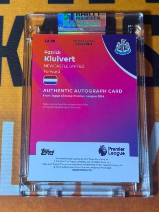 Patrick Kluivert Auto Newcastle United - Topps Chrome Premier League 2026