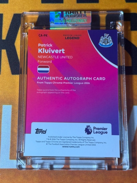 Patrick Kluivert Auto Newcastle United - Topps Chrome Premier League 2026