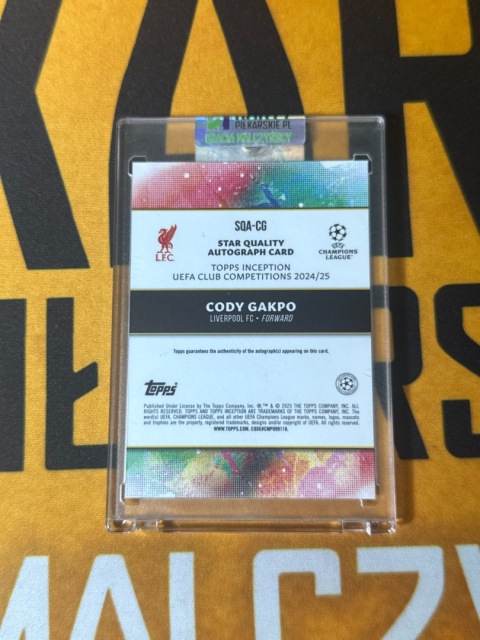 Cody Gakpo Auto /99 Green Liverpool - TOPPS UCC Inception 2024-25