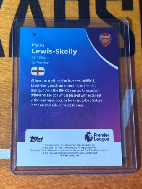 Myles Lewis-Skelly /75 Future Stars - Topps Chrome Premier League 2026