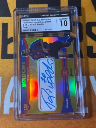 Rivaldo Auto 3/5 CGC 10 FC Barcelona DAKA