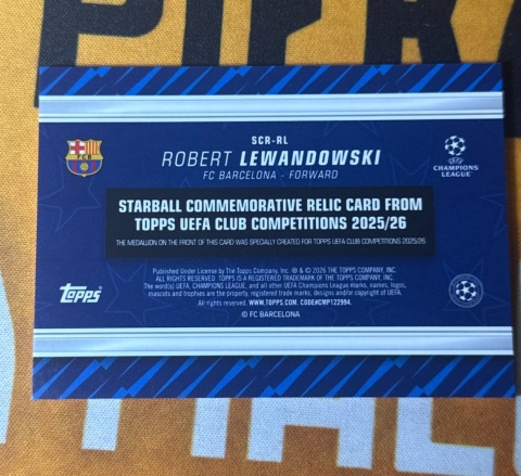Robert Lewandowsk Starball Relic Green /99 - Topps UCC Flagship 2025-26