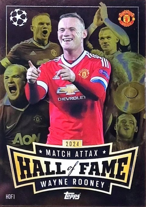 TOPPS MATCH ATTAX 2024-2025 HALL OF FAME HOF 1 WAYNE ROONEY MANCHESTER