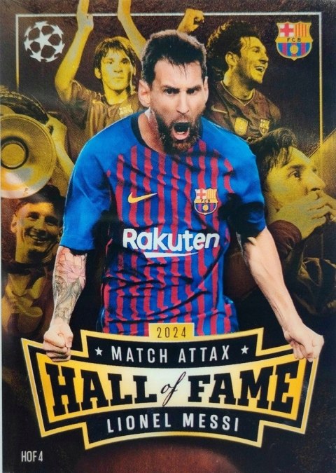 TOPPS MATCH ATTAX 2024-2025 HALL OF FAME HOF4 LIONEL MESSI BARCELONA