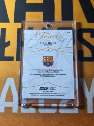 F. De Boer Auto /75 - Topps Fc Barcelona Forever