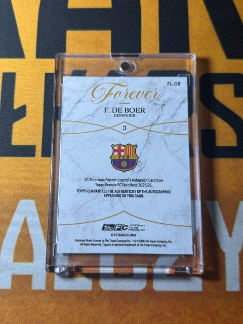 F. De Boer Auto /75 - Topps Fc Barcelona Forever