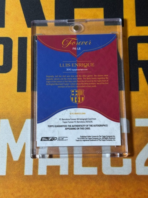 Luis Enrique Auto /99 - Topps Fc Barcelona Forever