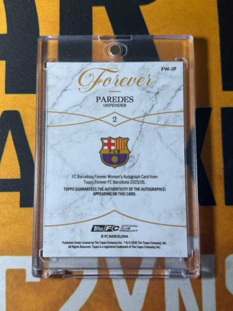 Paredes Auto /125 - Topps Fc Barcelona Forever