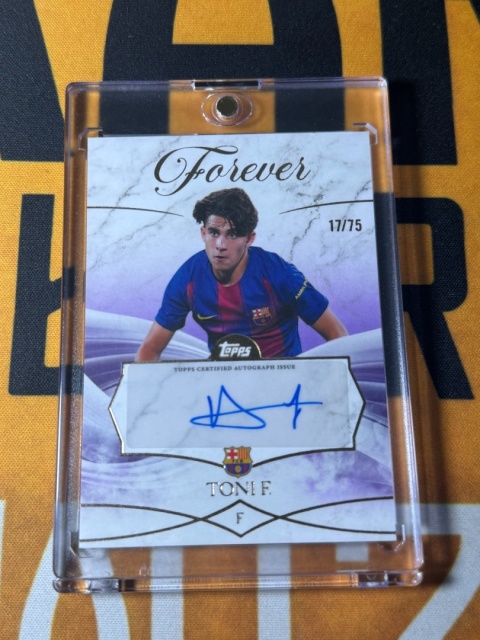 Toni Fernandes Auto /75 - Topps Fc Barcelona Forever