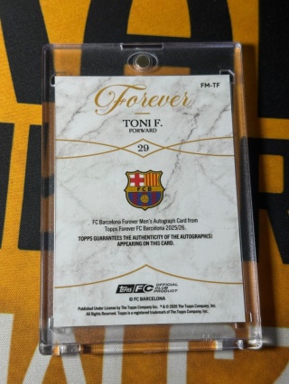 Toni Fernandes Auto /75 - Topps Fc Barcelona Forever